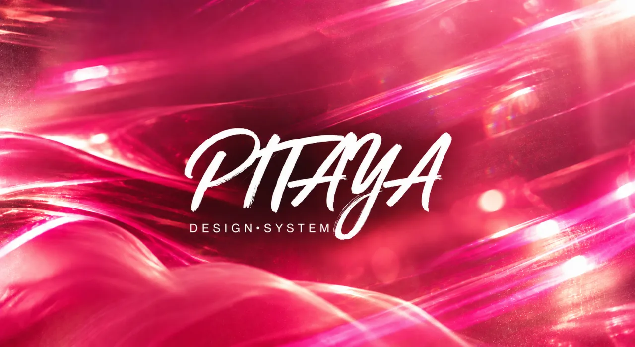 Identidade visual do Pitaya Design System em tons de rosa